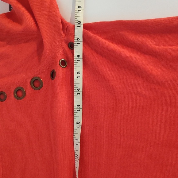 Worthington Coral Sweater with Chiffon Hem - Picture 3 of 12